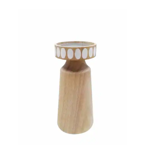 HD 8 in Wood Candle Holder