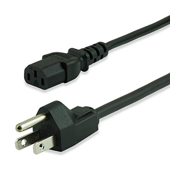 GE Replacement AC Power Cord, 10 ft. Cable, for Computers, Desktops, Printers, Monitors and More, Black, 34507