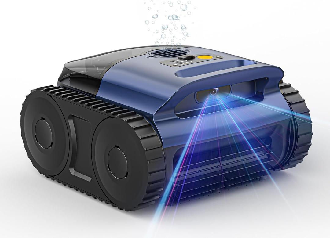 Pool Vacuum,Seauto SAT 25 Robotic Pool Cleaner,Pool Vaccum for Inground Pools,AI Sonar Smart Navigation,Max 180-Mins Battery Life (Dark Blue)