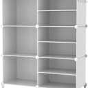 AWTATOS 6 Cube Closet Organizer Storage Shelves Portable Clothes Organizers and Storage Stackable Cubby Shelving for Closet Bedroom Living Room Office White