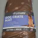 Drymate Dog Crate Mat Liner, Absorbs Urine, Waterproof, Non-Slip, Washable Puppy Pee Pad for Kennel Training - Use Under Pet Cage to Protect Floors, Thin Cut to Fit Design (USA Made) (Brown)(27"x42")
