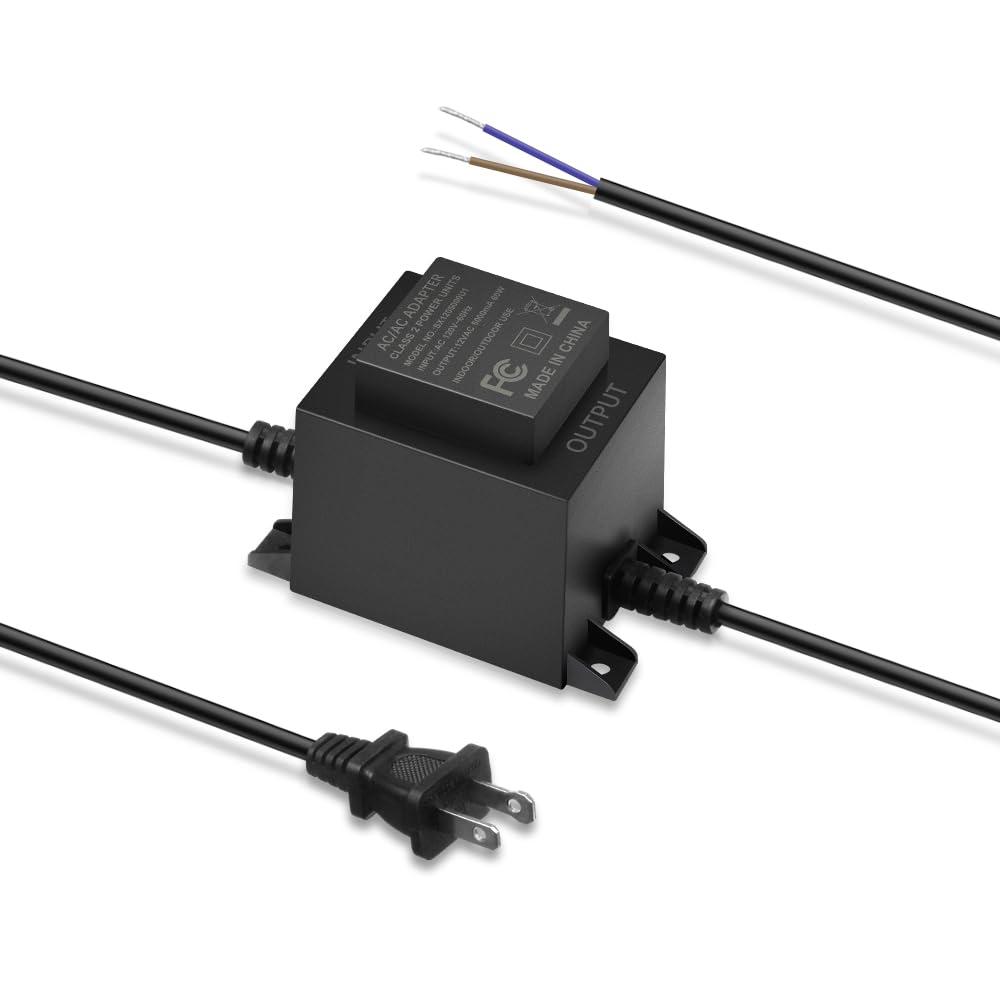 12V AC/AC Low Voltage Transformer for Outdoor Landscape 120V to 12 Volt Outdoor Waterproof IP68 Converter 12V 5A Power Supply Adapter for Fountain Lighting, Spotlight, Streetlight, Pool lamp