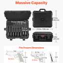 VEVOR Hard Pistol Case, Holds Multiple Pistols & Magazine, Hard Gun Case with Pre-Cut XPE Foam Lining, Waterproof Firearm Travel Case with Handle for Gun, Lenses, Camera, Gear, TSA Compliant, 8 Pistols & 28 Magazine