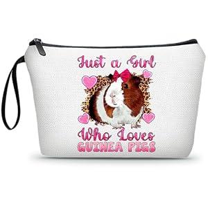 4 x ARIOSEY Guinea Pig Accessories Birthday Preteen Girl Gifts for Teen Girls Womens Guinea Pig Cosmetic Makeup Make Up Travel Bag Stuff