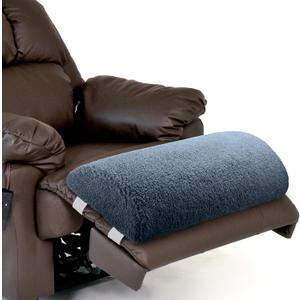 Wesiti Recliner Foot Pillow Cushion High Resilience Sherpa Memory Foam Bolster Sleeping Rest Multipurpose Half Roll Leg Pillow Suitable for Bed Chair Sofa Headrest Back Lumbar Leg Support(Haze Blue)