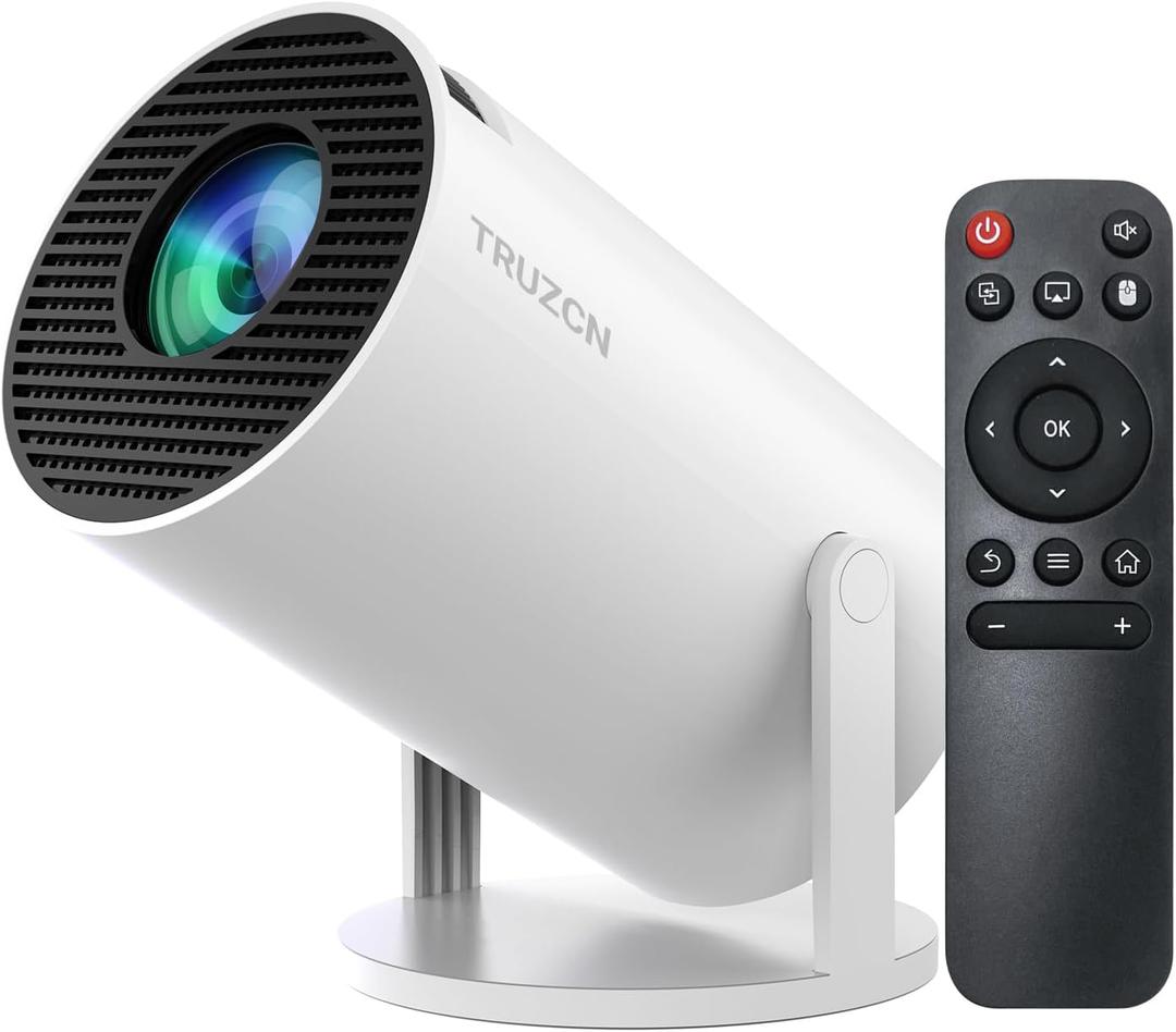 Mini Projector with WiFi 6 and Bluetooth 5.2, Built-in App Smart Portable Projector Support 4K&1080P FHD, 180 Rotatable, AutoKeystone, Android 11, Compatible with HDM/USB/TV Stick/Phone/Laptop