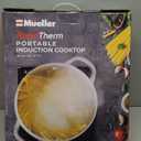 Mueller RapidTherm Portable Induction Cooktop, 1800W Hot Plate Electric Stove Top Burner. 8 Temp Levels, Auto-Off & Pot Detection, LED Display, Child Lock, 4 Programs, Burners for Cooking