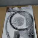 21'' Black Farmhouse Chandeliers for Dining Room, Vintage Industrial Large Drum Chandelier, Rustic Round Coastal Pendant Light Fixtures Adjustable Hanging for Kitchen Island Foyer Hallway - 5 Light