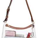 Clear Bag for Stadium Events - Adjustable Strap Clear Shoulder Bag for Concerts & Sports, Game Day Approved (Medium)