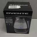 OVENTE Electric Kettle, 1.5L Borosilicate Glass Countertop Water Heater and Boiler for Coffee or Tea, BPA-Free, Auto Shut-Off, Boil-Dry Protection, Removable and Washable Spout Filter, Black KG83B (1.6 Quarts)