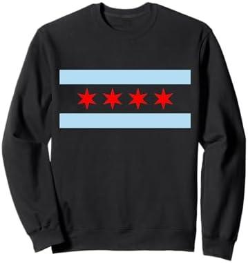 Flag of Chicago Illinois Sweatshirt L