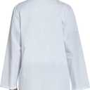 VOGRYE Women's Lab Coat Long Sleeve 3 Pocket Medical Coat with Button Wrinkle Resistant Professional for Doctor Nurse (White, M)