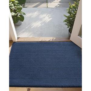 DEXI Door Mat Entryway Doormat Front Entrance Non-Slip Low Profile Washable for Inside Entry 19.5"x31.5",Blue