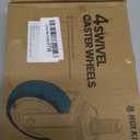 HOLKIE Caster Wheels 3 inch with No Brake Stem Casters, 1/2" -13 x 1-1/2" (Stem Diameter 1/2", Stem Length 1-1/2") Threaded Swivel Casters Set of 4 Heavy Duty Castors Grey