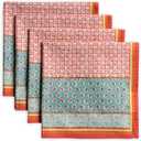 Maison d' Hermine Cloth Napkins Set of 4 100% Cotton Everyday Reusable Square Napkins Cloth Washable Dinner Party Wedding Restaurant Gifts for Mothers Day Spring/Summer (Provence, 20" x 20")