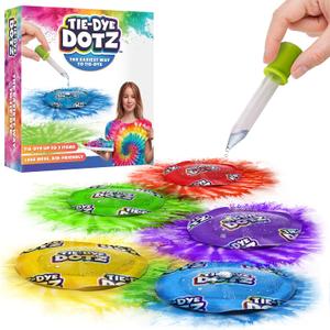 Tie-Dye Dotz 15-Piece Set  Make Vibrant, Colorful Tie Dye Designs with Dotz, Droppers, and Gloves  Fun and Easy Craft Kit for Kids and Beginners