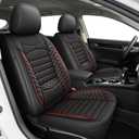 Custom for Honda Civic Seat Covers 2022 2023 2024 2025 2026 Civic Sport/LX/EX/Touring/Sport Hybrid/Sport Touring/Sport Touring Hybrid/EX-L (NOT For Si/Type R) Car Seat Covers (Black&REDLINE,5 Seats)
