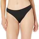 Amazon Essentials Women's Classic Full Coverage Low Rise Bikini Swimsuit Bottom (Black, Large)