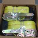 KJE Flat Hook Ratchet Straps,4 Pack Heavy Duty Tie Down Straps 2" x 27' Weather Resistant Cargo Strap 3,333 Pound Working Load Limit for Flatbed, Truck, Trailers Pickup (Yellow)