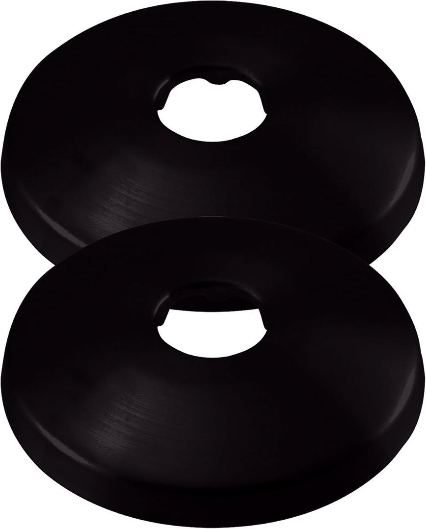 Westbrass R128-2-62 1/2" Sure Grip Low Pattern Flange for Copper Pipe (5/8" OD), Matte Black (2-Pack)