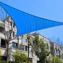 Garden EXPERT 10'x10'x14' Sun Shade Sail Blue Right Triangle Canopy Sail Shade Cloth for Patio Garden Outdoor Backyard