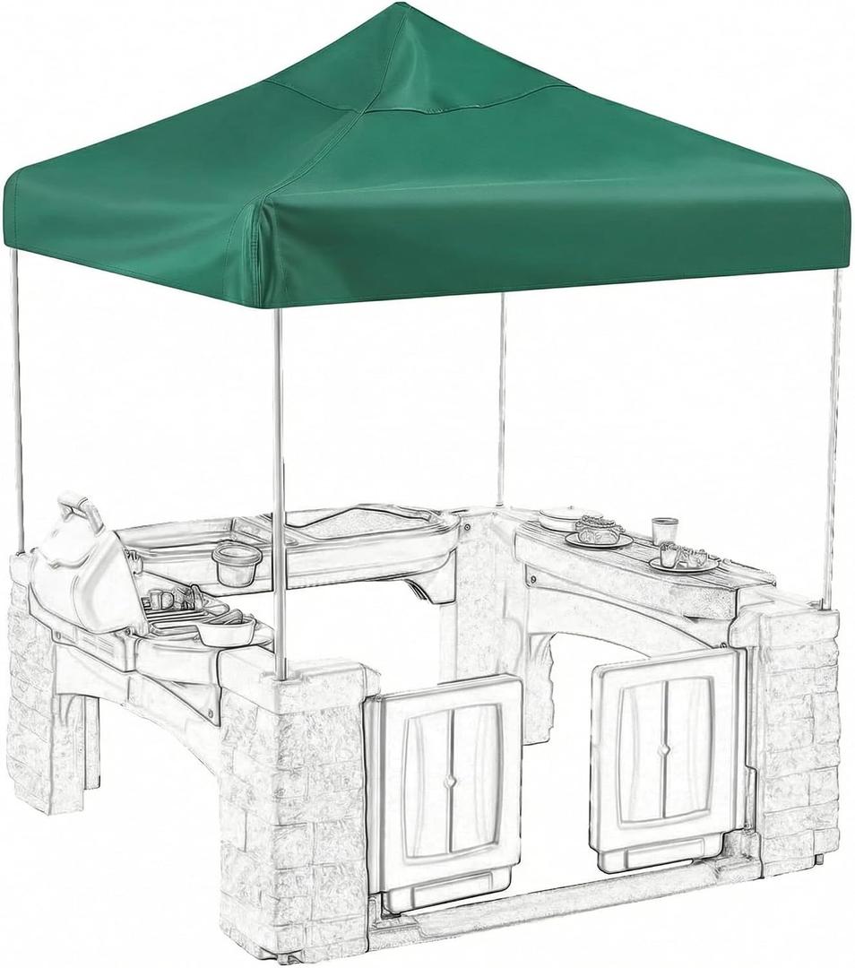 1 Pcs All Around Playtime Patio Replacement Canopy 47.28 x 47.28, Outdoor Kids Playhouse Replacement Canopy Suitable for Playhouse Playground