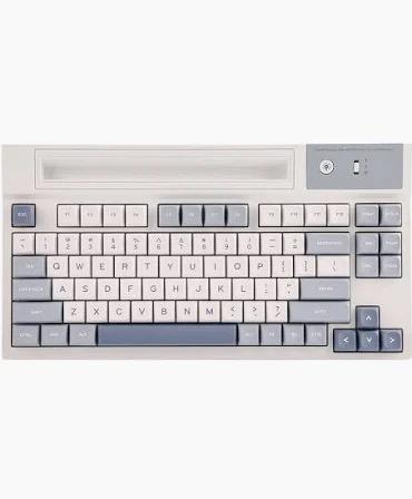 EPOMAKER Tide75 Upgraded QMK/VIA 75% Wireless Aluminum Mechanical Keyboard, Hot-Swap Creamy Gaming Keyboard with FR4 Plate, Bluetooth/2.4Ghz/USB-C, RGB Backlit, NKRO (White/Blue)