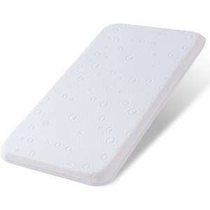 Baby Bassinet Mattress Topper, 35" x 20" x 2" Dual Sided Gel Memory Foam Mattress with Breathable Removable Soft Cover Fit for Yamesmile/Bellababy/AMKE/ANGELBLISS Baby Bassinet