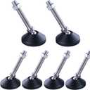 Swivel Feet Levelers,6 Pcs M8 Leg Levelers Adjustable Leveling Feet Adjustable Screws Furniture Glides Leveler for Machine, Furniture, Workbench