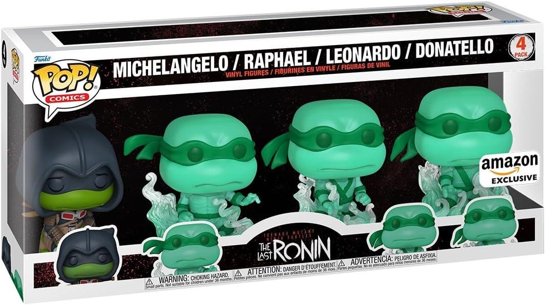 Funko Pop Comics: Teenage Mutant Ninja Turtles (TMNT) The Last Ronin- Michelangelo - Brothers, 4-Pack - TMNT Comics Collectable Vinyl Figure - Gift Idea - Official Merchandise