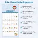 6 x 2026 Funny Calnedar - 2026 Wall Calendar with 365 Funny Puns, Cute Calendar 2026 from January to December 2026, 12'' x 12'' for Family, Friends (Yellow)