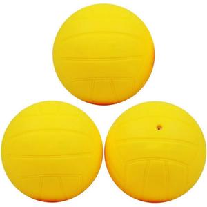 Spike Replacement Balls 3.5inch Yellow Soft Balls 3-Pack for Round Net Game Pool Game Mini Volleyball