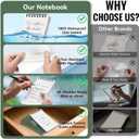 Waterproof Notebook, 1 Pack 3" x 5" Top-Spiral Pocket Notepad with 100 Squared Pages, Weatherproof Pocket Notebook for Police Outdoor Office School Recording