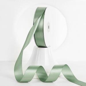 2 x MEEDEE Sage Green Ribbon 1 Inch Sage Green Satin Ribbon Lux Double Faced Satin Ribbons by 50 Yards Polyester Green Wrapping Ribbons for Crafts, Weddings, Flower Bouquet, Holiday Decorating