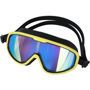 Unisex Swimming Goggles With a Hard Case for Men and Women Anti-Fog No Leak Mirror/Non-Mirror Lens