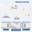 Mavivegue Oval Closet Rod, Closet Rods for Hanging Clothes, Adjustable Closet Rod Expandable 17 to 40 Inches, Wardrobe Closet Organizer for Laundry Room, RV, Closet Storage (white)