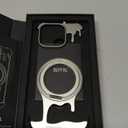 Liquid Metal Frameless Case for iPhone 15 Pro with Mag Safe Kickstand 360 Rotatable, Bezel Less Slim Hard Shockproof Ultra Thin for iPhone 15Pro Case with Ring Holder Stand for Men, Natural