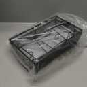 2 Tier Fruit Basket Bowl for Kitchen Counter with 2 Banana Hangers, Countertop Metal Mesh Basket Stand Fruit Holder for Veggies Onion Potato Bread Snack, Black