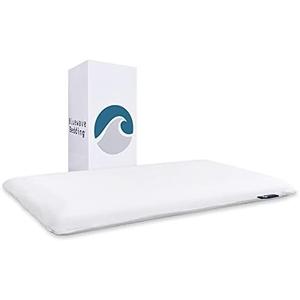 Bluewave Bedding Hyper Slim Gel Memory Foam Pillow for Stomach and Back Sleepers - Thin, Flat Design for Cervical Neck Alignment and Deeper Sleep (2.25-Inches Height, King Size)