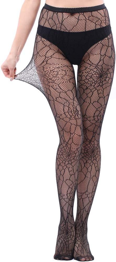 Fishnet Stockings Lace Patterned Tights High Waist Pantyhose Fishnets for Women