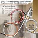 Upgrade 100112330 Water Heater Pilot Assembly, Replace 9007876 Thermopile, Compatible with 300 301 Series Whirlpool Water Heater Parts & A.O.Smith, American, State, Kenmore, Reliance
