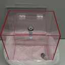 Kathfly Large Pink Acrylic Donation Box with Lock 5.9 x 7.8 x 9.8 Inch Safe Ballot Suggestion Box with Sign Holder and Slot Tip Jar Voting Collection Raffle Mailbox for Voting Fundraising Collection