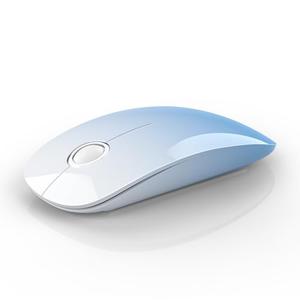 RAPIQUE Bluetooth Wireless Mouse - (BT5.1+USB) Dual Connectivity, Quiet Click, Low Power, and 1600 DPI, Portable Cordless Mouse for Laptop, MacBook Pro/Air, iPad (Gradient Sky Blue)