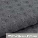 PurpleEssenecs Shower Curtain - Waffle Textured Heavy Duty Thick Fabric Shower Curtains for Bathroom, Luxury Weighted Cloth Bath Curtain - Fall Thanksgiving - 72" W x 72" L - Pack of 1 - Steel Grey