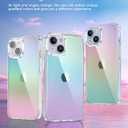 2 x FNTCASE for iPhone 14 Phone Case: iPhone 13 Clear Case | Military Grade Drop Protection Anti Yellowing Slim Cell Phone Cover - Rugged Shockproof Protective Bumper (D-Colorful)