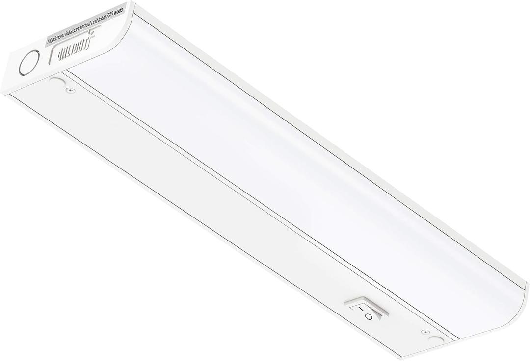 GETINLIGHT 12-inch Hardwired Only LED Under Cabinet Lighting, Daylight White(5000k), Dimmable, Matte White Finished, ETL Listed, IN-0201-11-WH-50 (Day Light)
