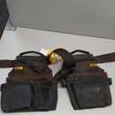 DEWALT Leather Tool Belt Organizer with 18 Pockets, Heavy Duty Construction (DWST550113) (One Size)