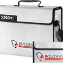 ROLOWAY Large Fireproof Bag 5200 Heat Insulated (15 x 12 x 5 inches), Fireproof Document Bag for Cash Safe and Document Safe