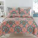 3 Piece Quilt Set Bedspread Set King Reversible IRIS Love BRIA Quilt Collection
