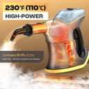 Heavy Duty Handheld Steam Cleaner, Multipurpose Pressurized Steam Cleaner with Continuous Steam & Safety Lock, 10S Fast Heating for Home, Car, Kitchen, Shower, Grout & Upholstery, 9 Accessories